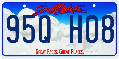 SD license plate 95QH08