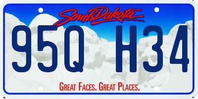 SD license plate 95QH34
