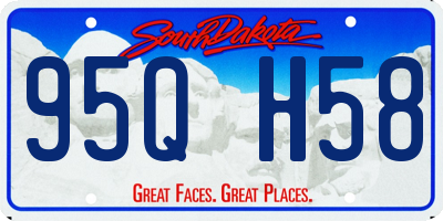 SD license plate 95QH58