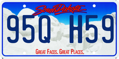 SD license plate 95QH59