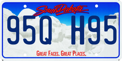 SD license plate 95QH95