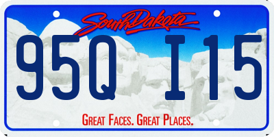 SD license plate 95QI15