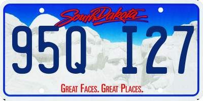 SD license plate 95QI27