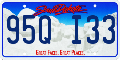 SD license plate 95QI33