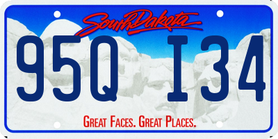SD license plate 95QI34