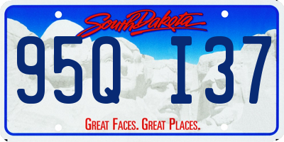 SD license plate 95QI37