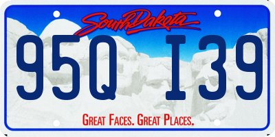 SD license plate 95QI39
