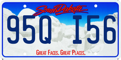 SD license plate 95QI56