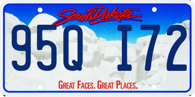 SD license plate 95QI72