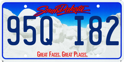 SD license plate 95QI82