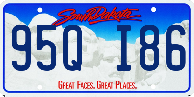 SD license plate 95QI86