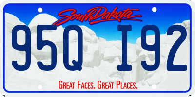 SD license plate 95QI92