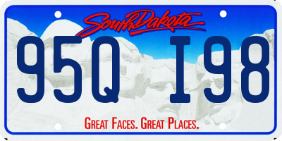 SD license plate 95QI98