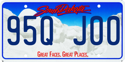 SD license plate 95QJ00