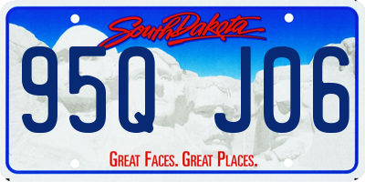 SD license plate 95QJ06