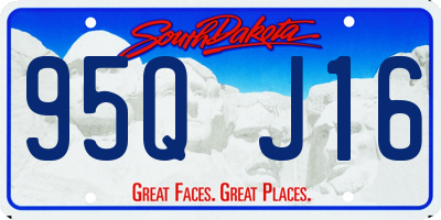 SD license plate 95QJ16