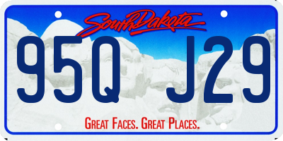 SD license plate 95QJ29