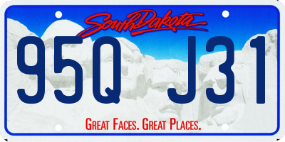 SD license plate 95QJ31