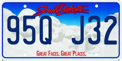 SD license plate 95QJ32