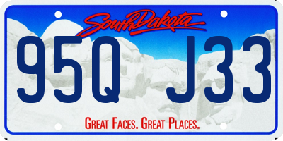 SD license plate 95QJ33