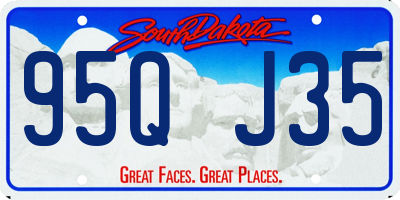 SD license plate 95QJ35