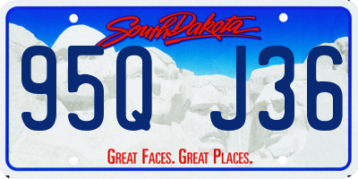 SD license plate 95QJ36