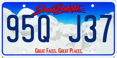 SD license plate 95QJ37