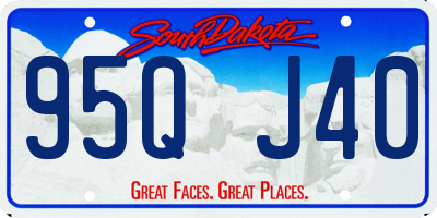 SD license plate 95QJ40