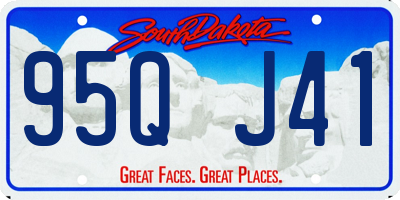 SD license plate 95QJ41