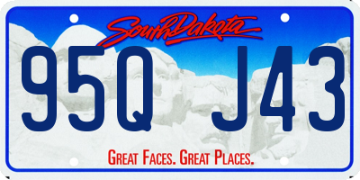 SD license plate 95QJ43