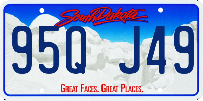SD license plate 95QJ49