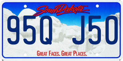 SD license plate 95QJ50