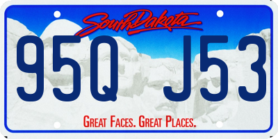 SD license plate 95QJ53