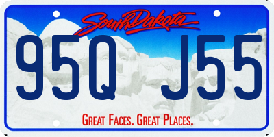 SD license plate 95QJ55
