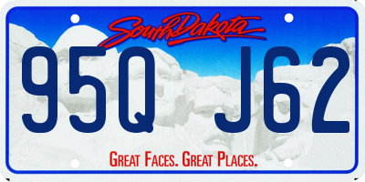 SD license plate 95QJ62