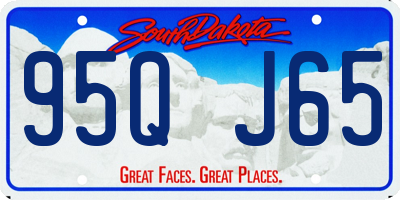 SD license plate 95QJ65