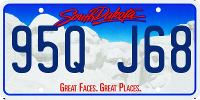 SD license plate 95QJ68