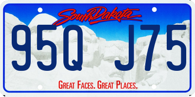 SD license plate 95QJ75