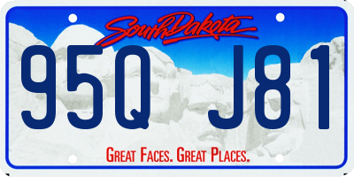 SD license plate 95QJ81