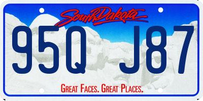 SD license plate 95QJ87