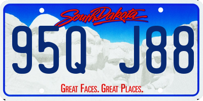 SD license plate 95QJ88