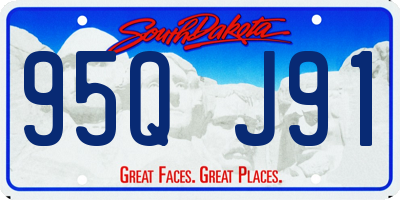 SD license plate 95QJ91