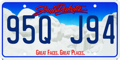 SD license plate 95QJ94