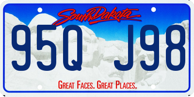 SD license plate 95QJ98