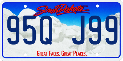 SD license plate 95QJ99