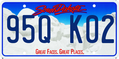 SD license plate 95QK02