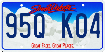 SD license plate 95QK04