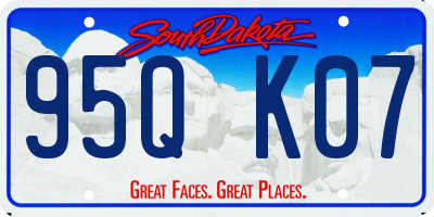SD license plate 95QK07