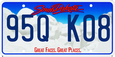 SD license plate 95QK08