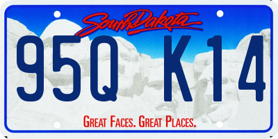 SD license plate 95QK14